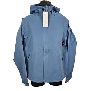 All In Motion Men Jacket Size Medium Zip Waterproof Drawstring Hooded Raincoat